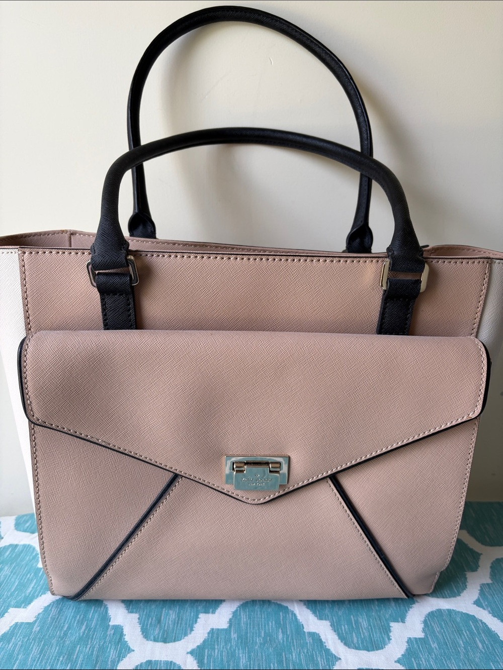 kate spade Two-Tone Blush and Black Satchel